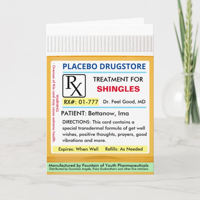 Tarjeta RX de SHINGLES para salud (Anverso)