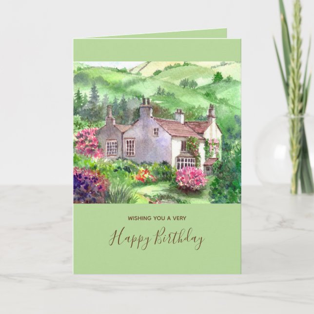 Tarjeta Rydal Mount, la casa de William Wordsworth (Anverso)