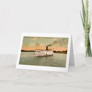 Tarjeta S.S. Hartford encima del río Connecticut