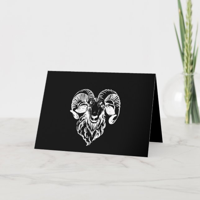 Tarjeta Sabbatic Baphomet Goat Evil Satanic (Anverso)