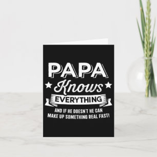 Tarjeta Sabe Todo Para El Día Del Padre Cumpleaños Del Abu