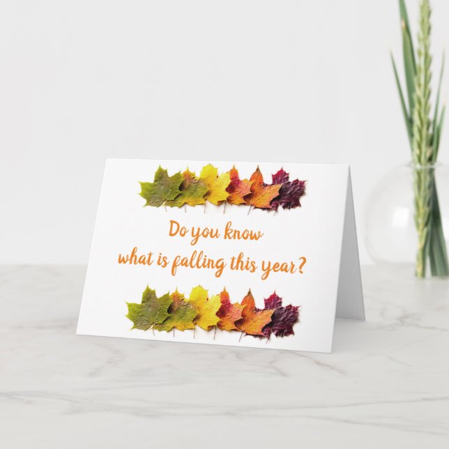 TARJETA SABEN QUÉ ESTÁ CAYENDO ESTE AÑO...¡NO TU EDAD! (Anverso)