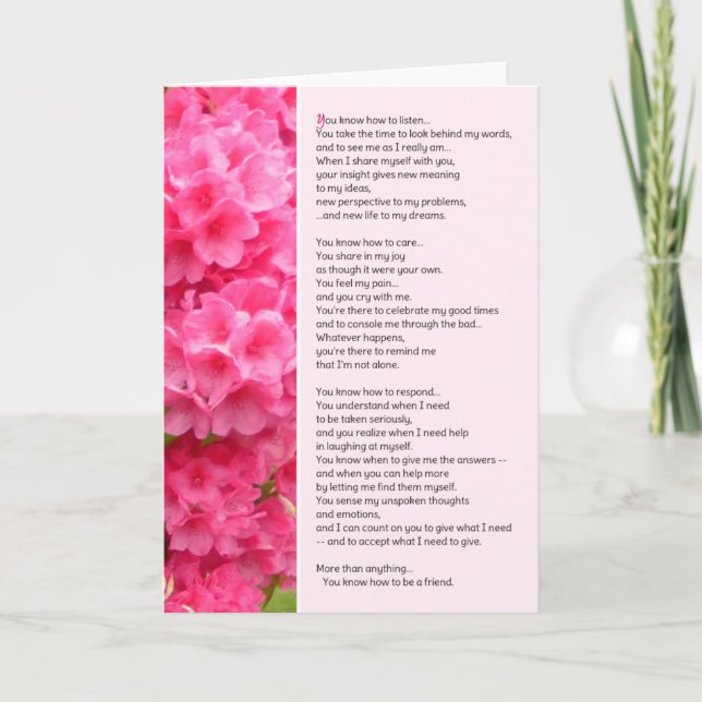 Tarjeta Sabes Escuchar... Amistad (Anverso)