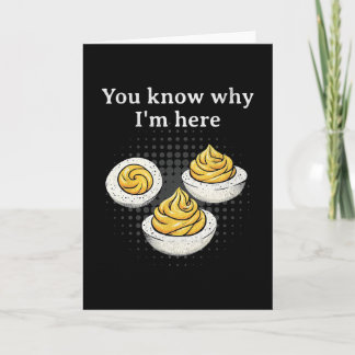 Tarjeta Sabes Por Qué Estoy Aquí Huevo Endiablado Retro Di