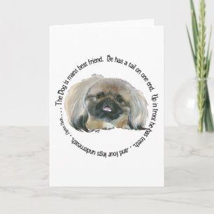 Tarjeta Sabiduría de Pekín - El perro es el mejor amigo de