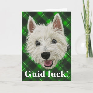 Tarjeta ¡Sabiduría de Westie! ¡Suerte de Guid!