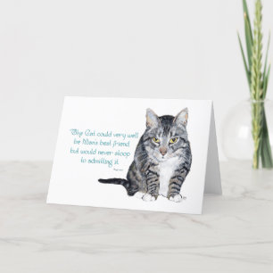 Tarjeta Sabiduría Felina - y Amistad