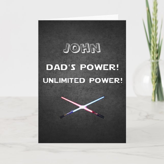 Tarjeta Sables de luz DAD's POWER UNLIMITED POWER personal (Anverso)