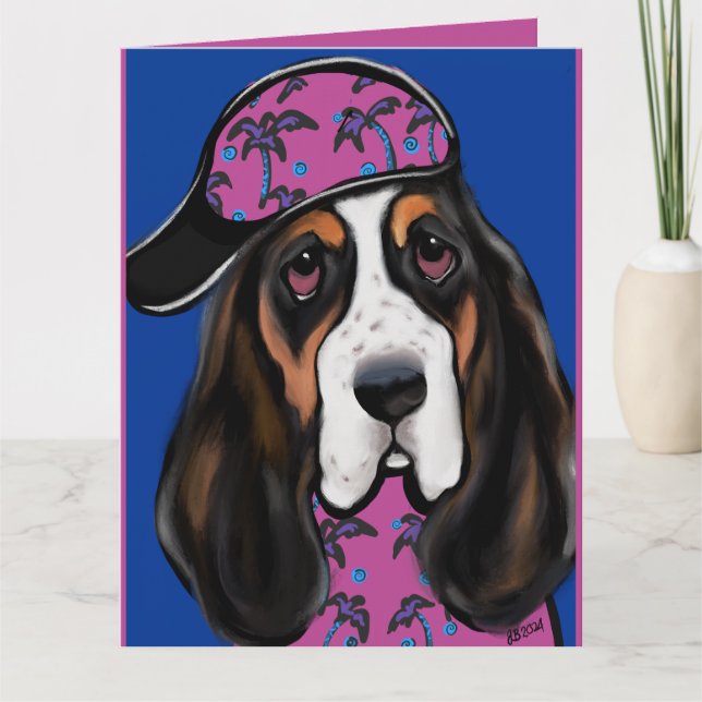 Tarjeta Sabueso Basset (Anverso)
