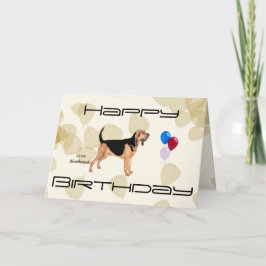 Tarjeta Sabueso en las hojas del moreno