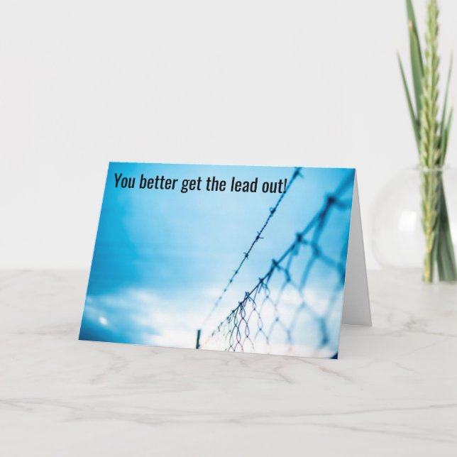 Tarjeta Saca el plomo, está bajando al cable - (Anverso)