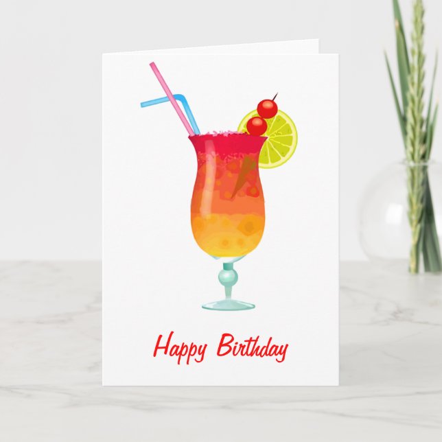 Tarjeta Sacador tropical helado del ron (Anverso)