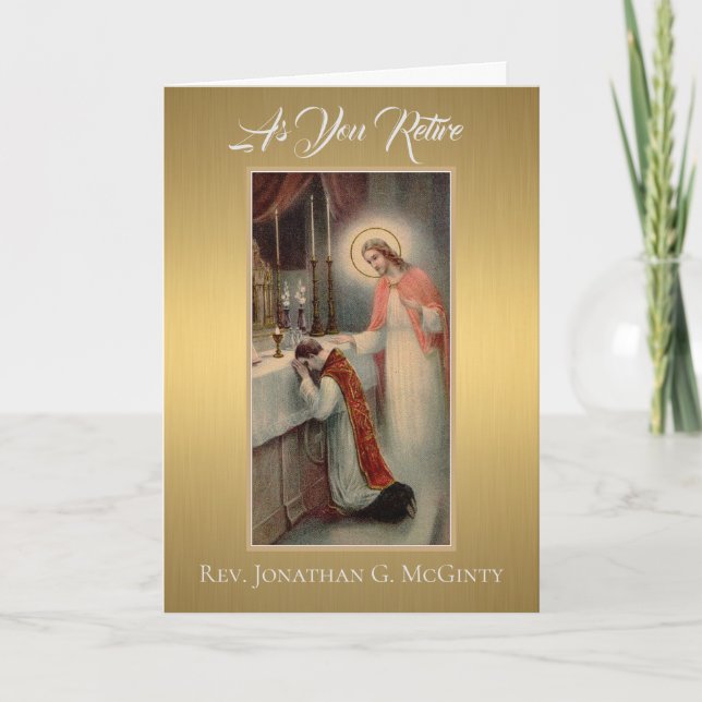 Tarjeta Sacerdocio de retiro Jesús Altar (Anverso)