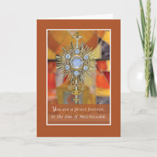 Tarjeta Sacerdote de la ordenación felicita a Monstrance H