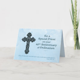 Tarjeta Sacerdote del 40° Aniversario de la Ordenación, Cr