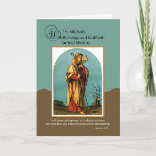 Tarjeta Sacerdote Nombre Personalizado Gracias por Ministe