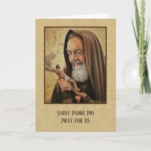 Tarjeta Sacerdote y estigmatista de San Padre Pío