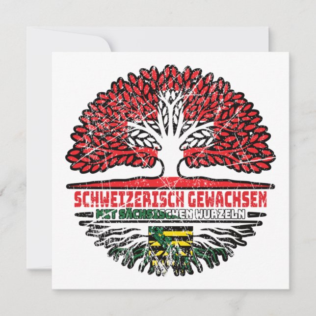 Tarjeta Sachsen Sächsisch Schweizer Schweiz Baum Wurzel (Anverso)