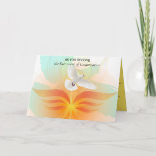 Tarjeta Sacramento editable del Espíritu Santo de confirma