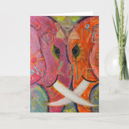 Tarjeta Sacred Geometry Elephant Original ART