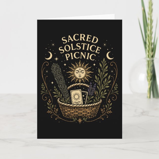 Tarjeta Sacred Solstice Picnic Litha Postcard (Anverso)