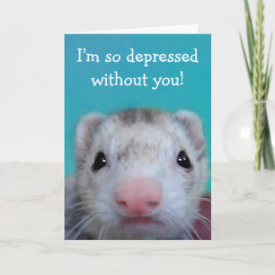 Tarjeta Sad Ferret Miss You