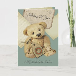 Tarjeta Sad Vintage Teddy Bear