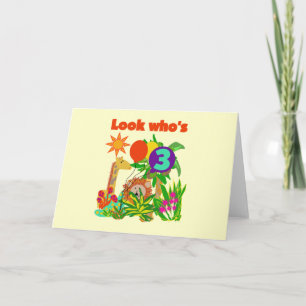 Tarjeta Safari 3 camisetas y regalos de cumpleaños