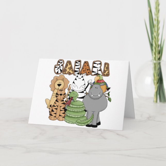 Tarjeta Safari animal (Anverso)