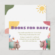 Tarjeta Safari Baby Shower Books Para El Bebé