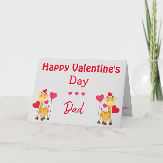 Tarjeta Safari de San Valentín para papá (Anverso)