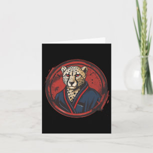 Tarjeta Safari Leopard Cheetah Judo Cheetah Jiu brasileño