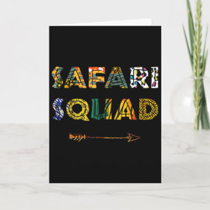 Tarjeta Safari Squad Vacaciones Familiares Africanas Veran