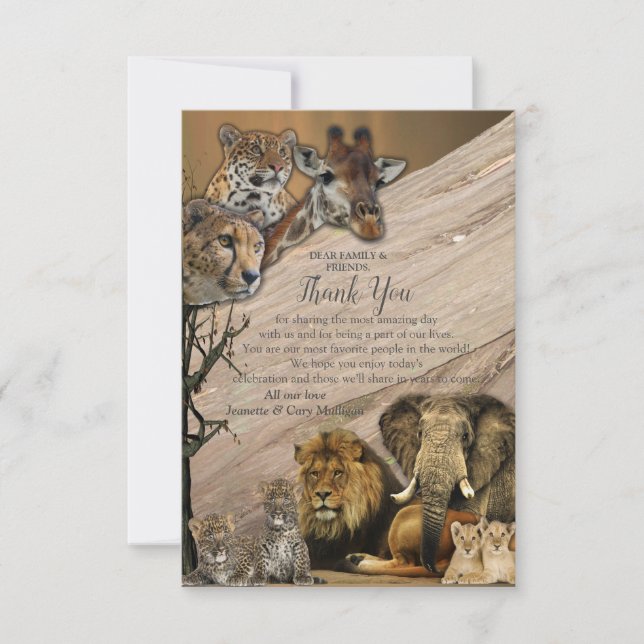 Tarjeta Safari Wildlife (Anverso)