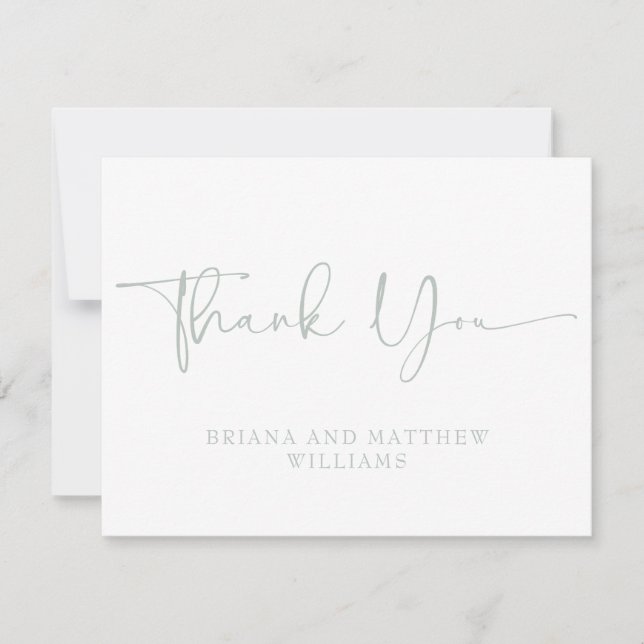 Tarjeta Sage Green Gracias (Anverso)