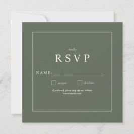 Tarjeta Sage Green Wildflower RSVP