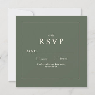 Tarjeta Sage Green Wildflower RSVP