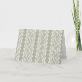 Tarjeta Sage y Ikat de Crema, Interior en Blanco