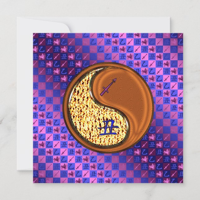 Tarjeta Sagitario & Buey de Madera (Anverso)