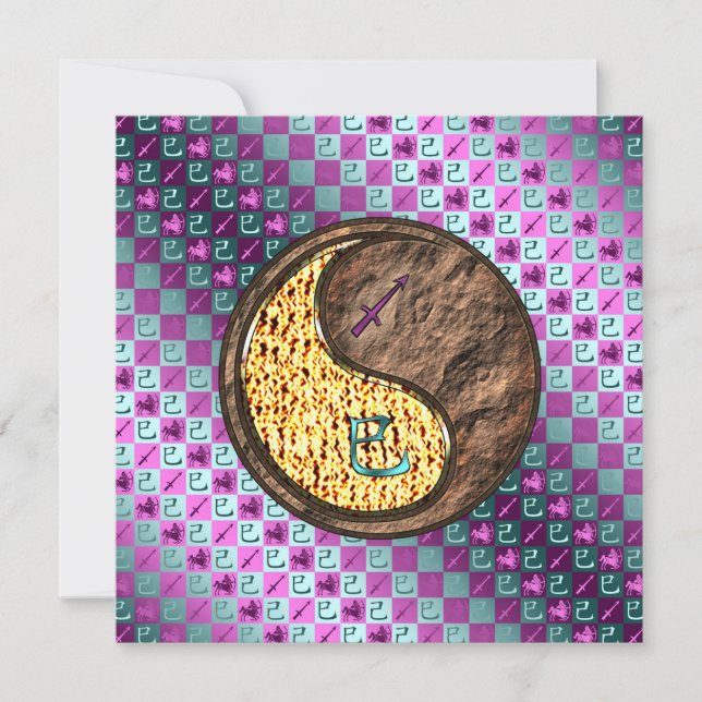 Tarjeta Sagitario & Serpiente de Tierra (Anverso)