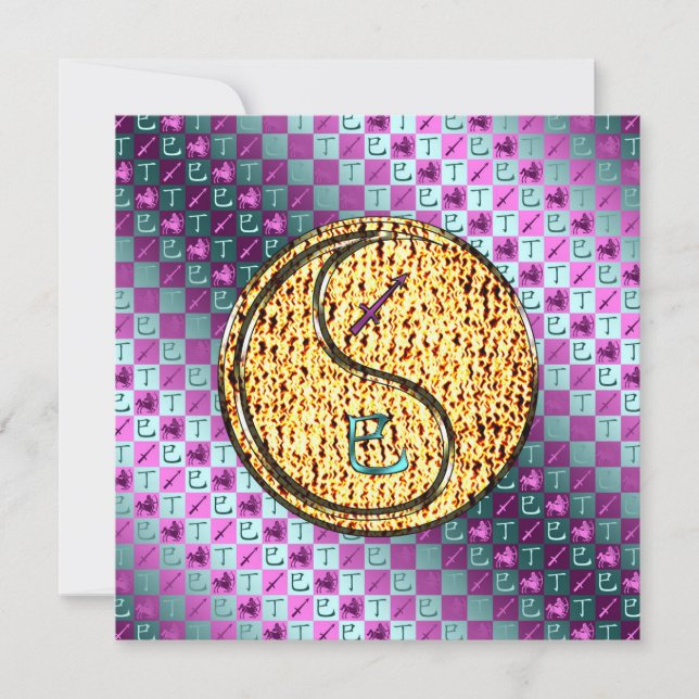 Tarjeta Sagitario y Serpiente de Fuego (Anverso)
