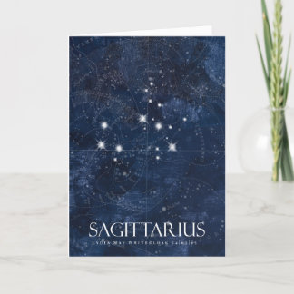 Tarjeta Sagittarius con nombre, célebre zodiaco