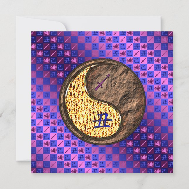 Tarjeta Sagittarius & Earth Ox (Anverso)