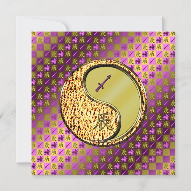 Tarjeta Sagittarius & Metal Dragon (Anverso)