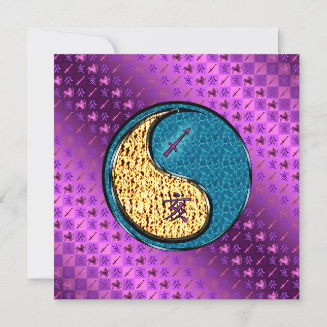 Tarjeta Sagittarius & Water Boar (Anverso)