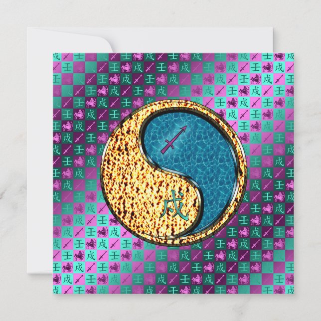 Tarjeta Sagittarius & Water Dog (Anverso)