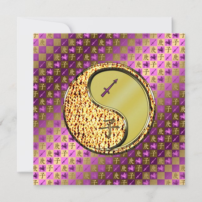 Tarjeta Sagittarius y Rata Metalizado (Anverso)