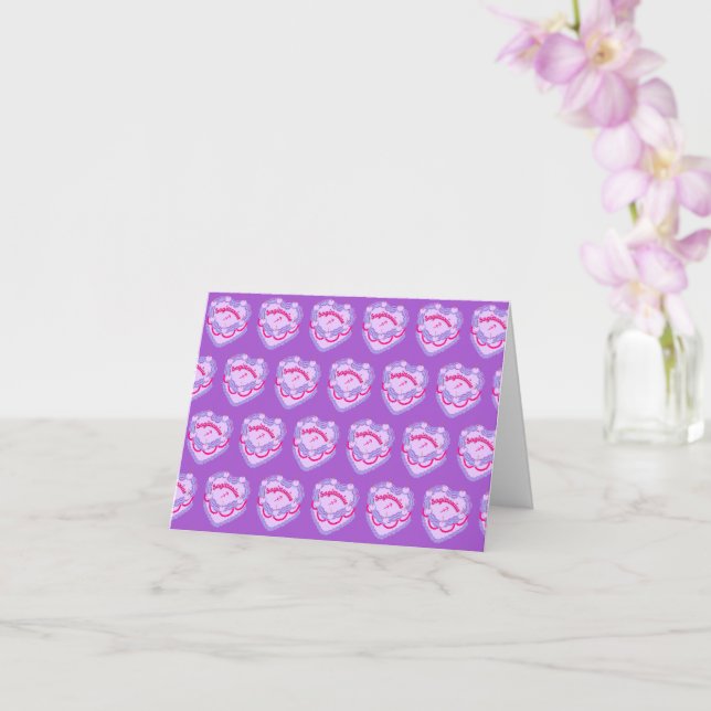 Tarjeta Sagittarius Zodiac Coquette Corazón Pastel de Cump (Orquídea)