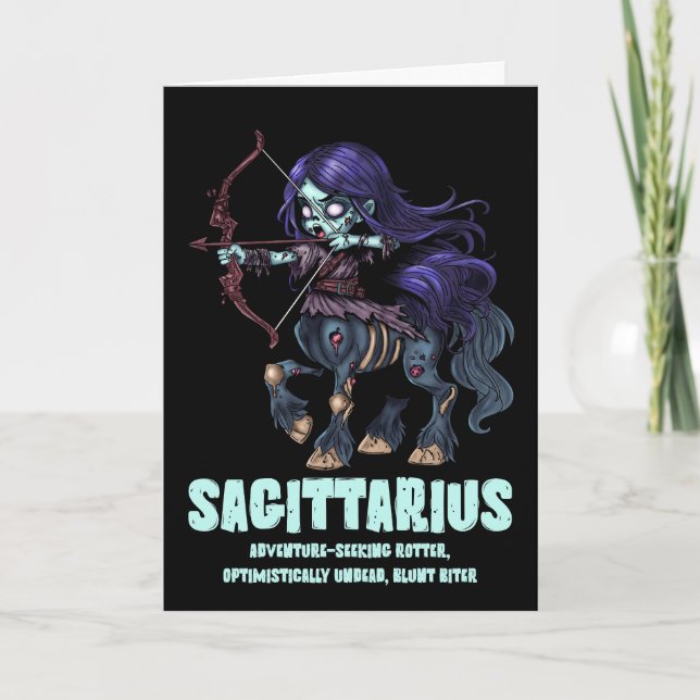 Tarjeta Sagittarius Zombie (Anverso)