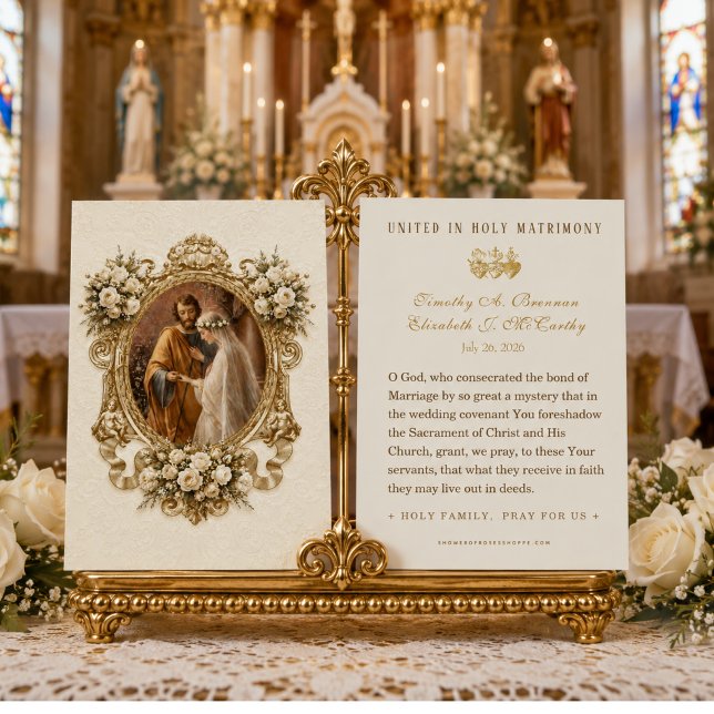 Tarjeta Sagrada de Bendición de Matrimonio Católic (Subido por el creador)